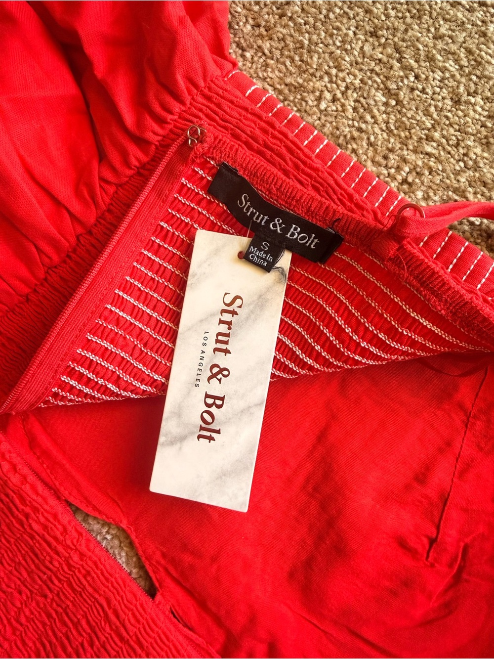 Red Spaghetti Strap Mini Dress - Picture 6 of 7